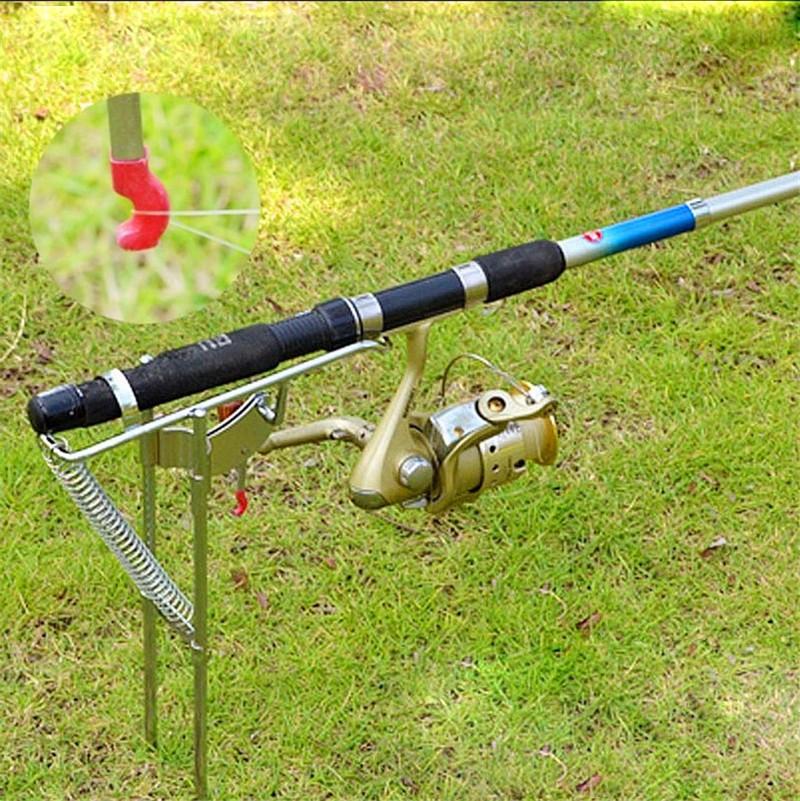 Fishing Rod Holder Automatic Spring Tip-Up Hook with Stainless Steel Ground