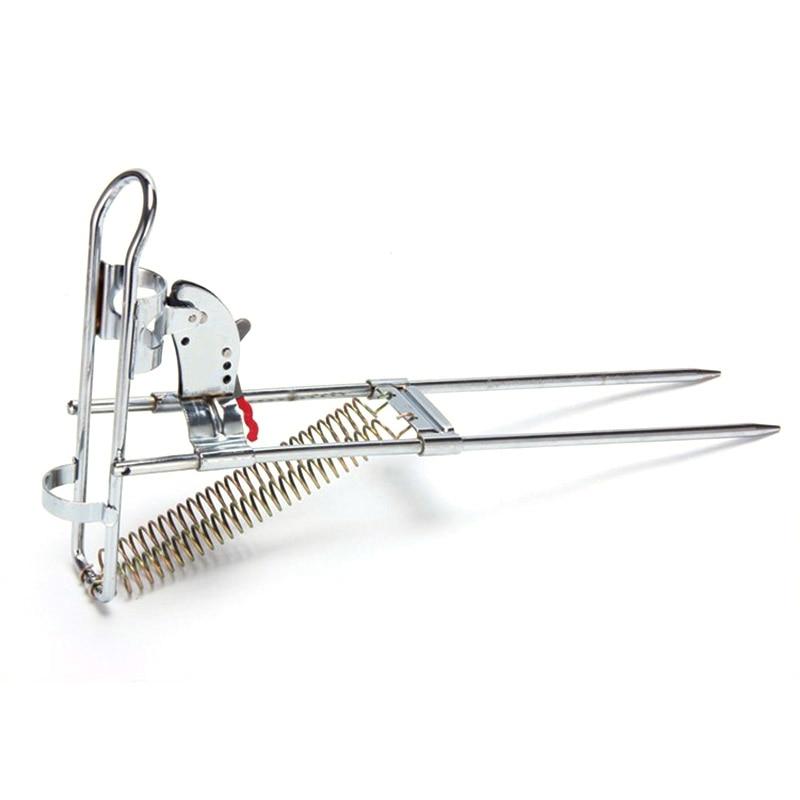 Chivao 16 Pieces Automatic Ice Fishing Hooks Device Stainless Steel Spring Loaded Fishing Traps Automatic Trapping Gear Actuated Tools